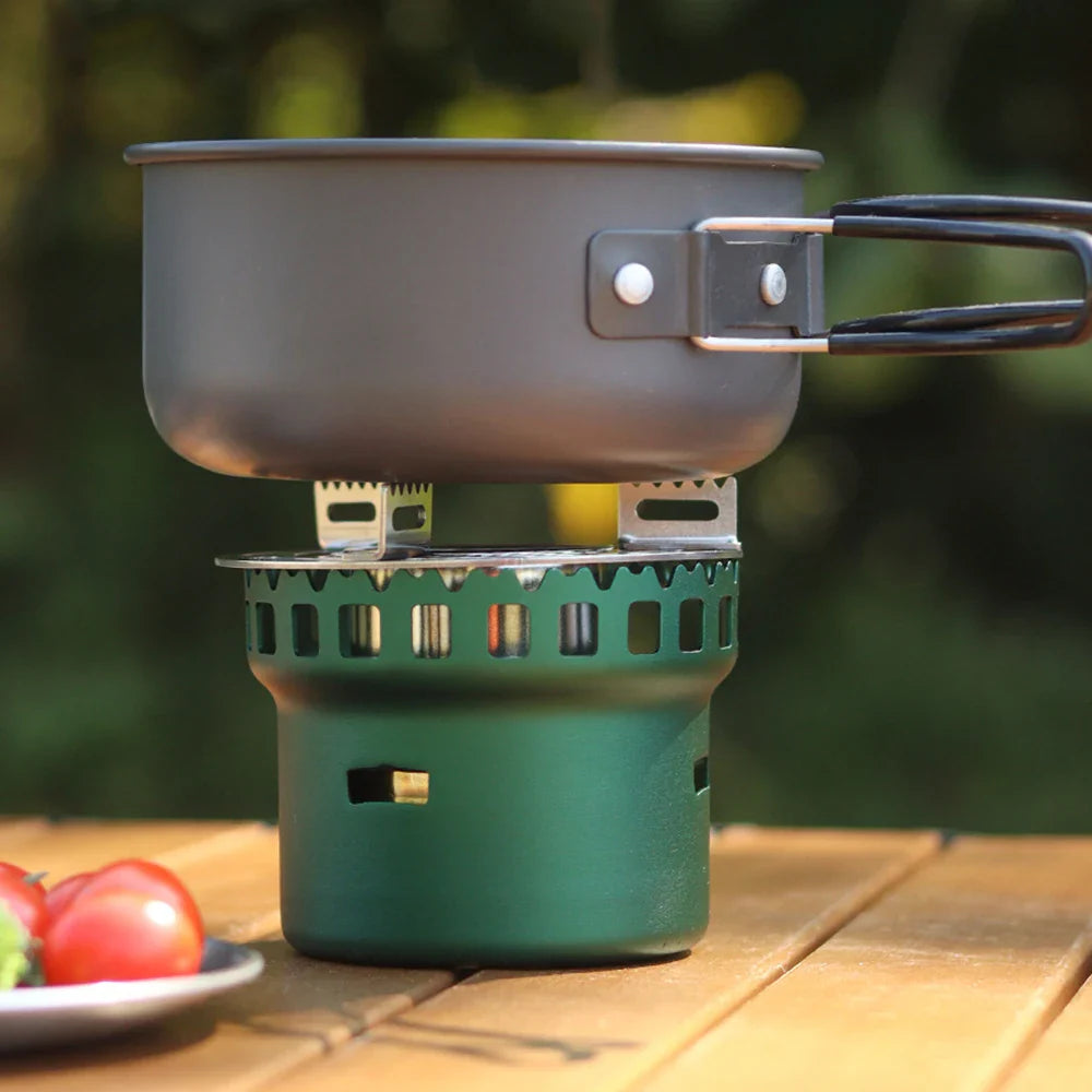 Camping Alcohol Stove with Storage Bag, High Power Windproof Bundled Burner for Backpack, Hiking, Picnic, Climbing