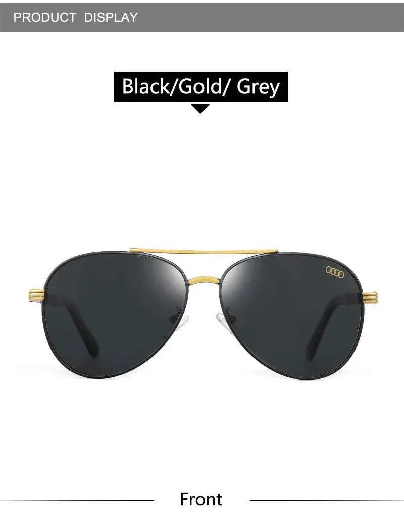 Audi UV400 Polarized AntiGlare Retro Flight Sunglasses Glasses for Motorcycle Classic FrogEye Outdoor Glasses Men Women 501