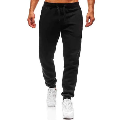 Autumn Winter Men's Joggers Drawstring Casual Pants Fleece Sweatpants Workout Running Gym Fitness Sports Trousers