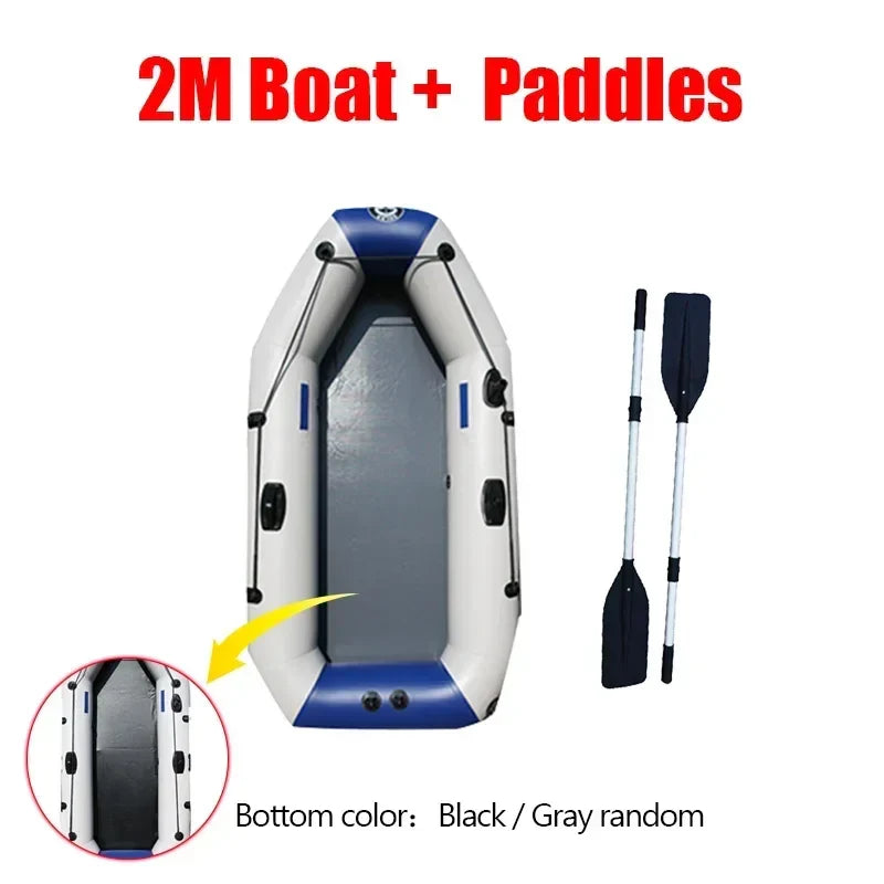 Wear-Resistant Inflatable Fishing Kayak – PVC Rowing Dinghy, 1–5 Persons (175–260cm)