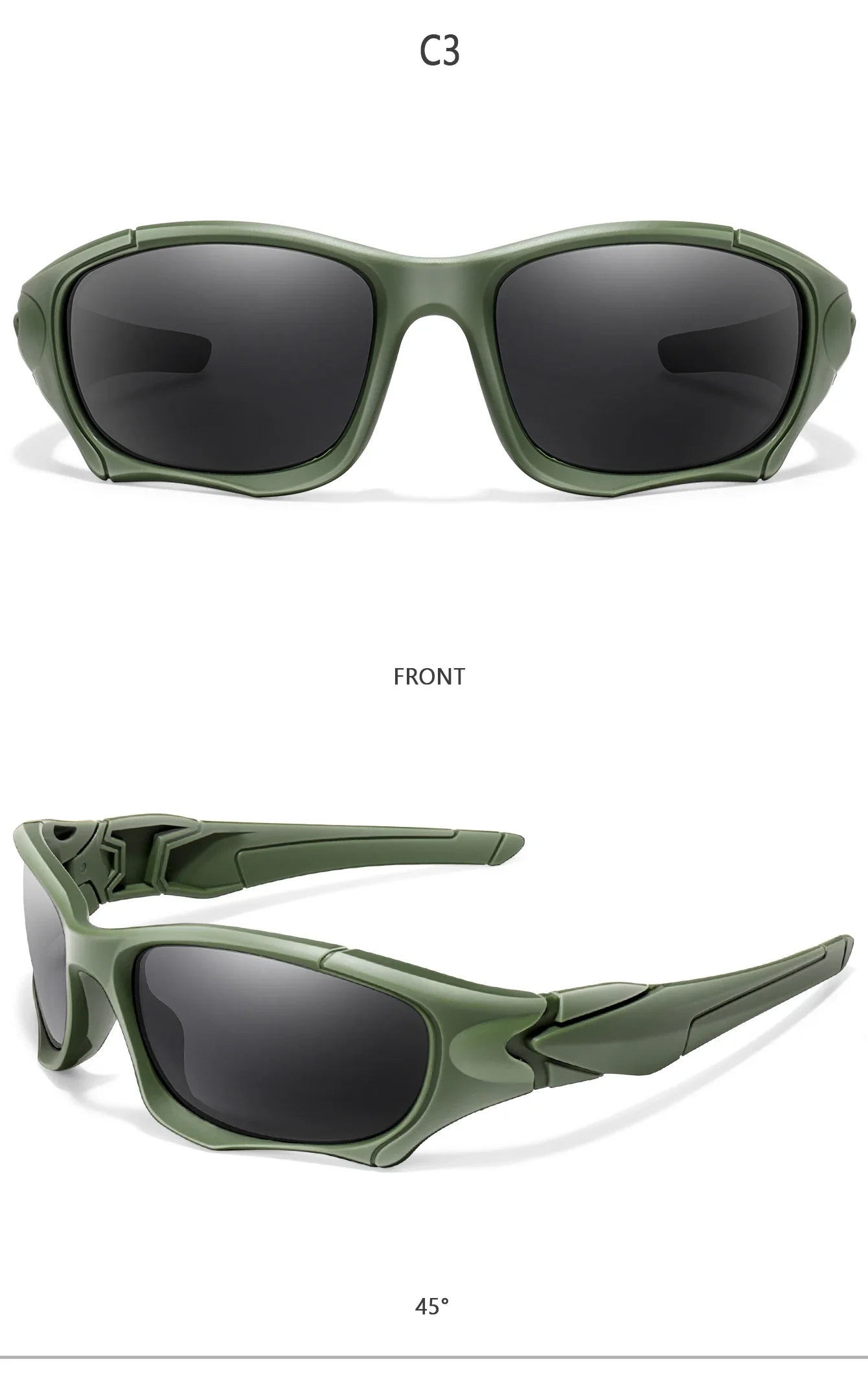 Polarized Fishing Sunglasses for Men Women Classic Camouflage Shades with UV Protection for Outdoor Driving Cycling Hiking