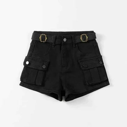 Women's High Waist Mini Skirt Y2K Denim Workwear Shorts Elastic Slimming Summer Hot Pants Trendy plus Size Skirts for Ladies