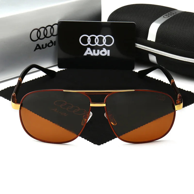 Polarized UV400 Driving Sunglasses for Men & Women — Square Frame, Auto Enthusiast Gift
