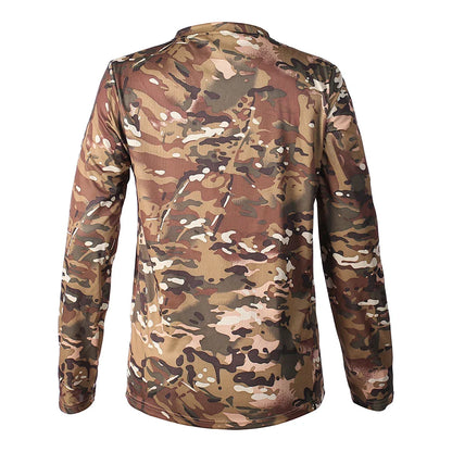 Men's Long Sleeve Camo Hunting Shirt – Anti-Sweat Breathable Sun-Protective Top