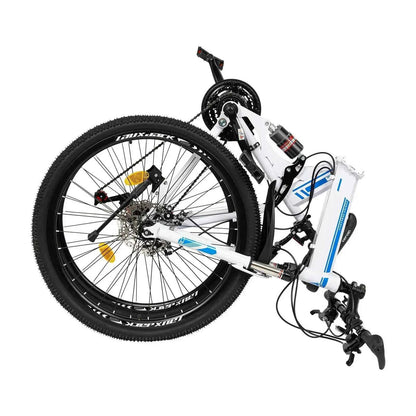 26" Folding Mountain Bike 21-Speed Dual Disc Brakes Men's MTB for Commuting Outdoor Sports