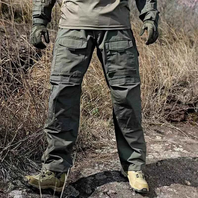 Men's Tactical Cargo Pants – Waterproof Multi-Pocket Outdoor Hiking Trousers