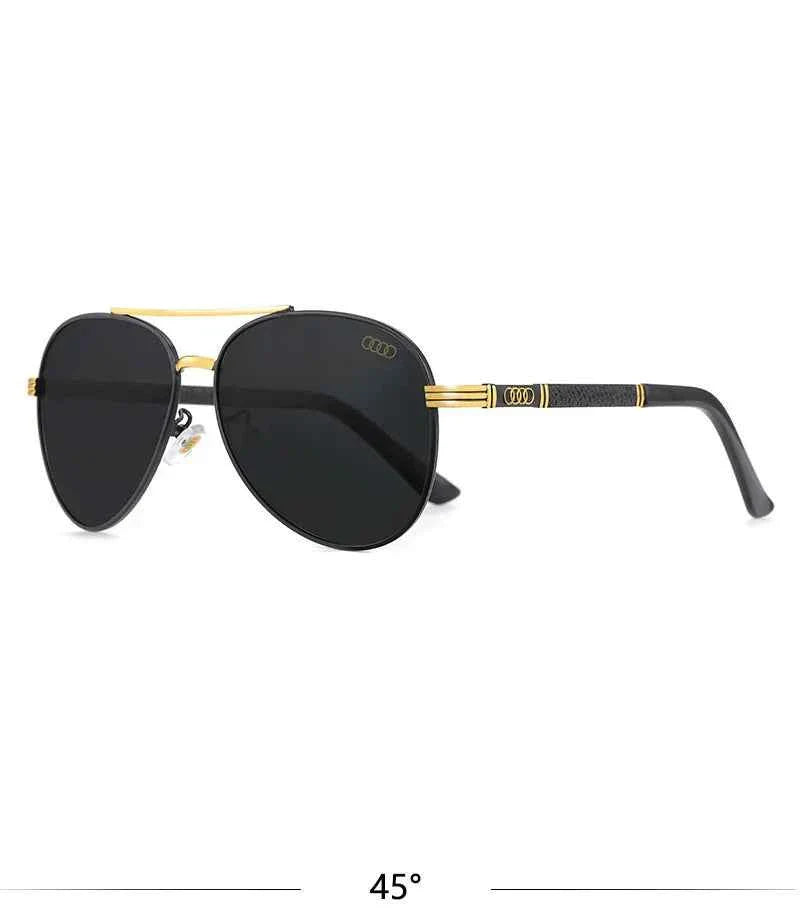 Audi UV400 Polarized AntiGlare Retro Flight Sunglasses Glasses for Motorcycle Classic FrogEye Outdoor Glasses Men Women 501