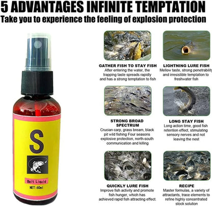 Liquid Fish Attractant Scent Spray – Natural Carp Bait Additive for Freshwater & Saltwater