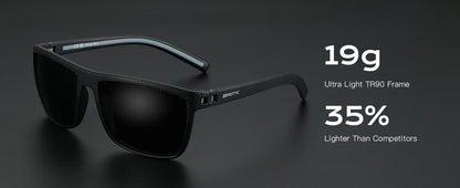 ZENOTTIC Polarized Sunglasses for Men Lightweight TR90 Frame UV400 Protection Square Sun Glasses