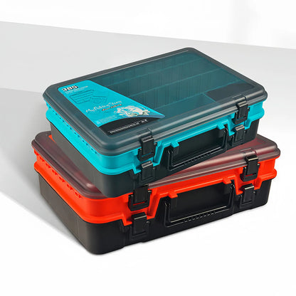 Double-Layer Portable Fishing Tackle Box – ABS Plastic, 3 Colors