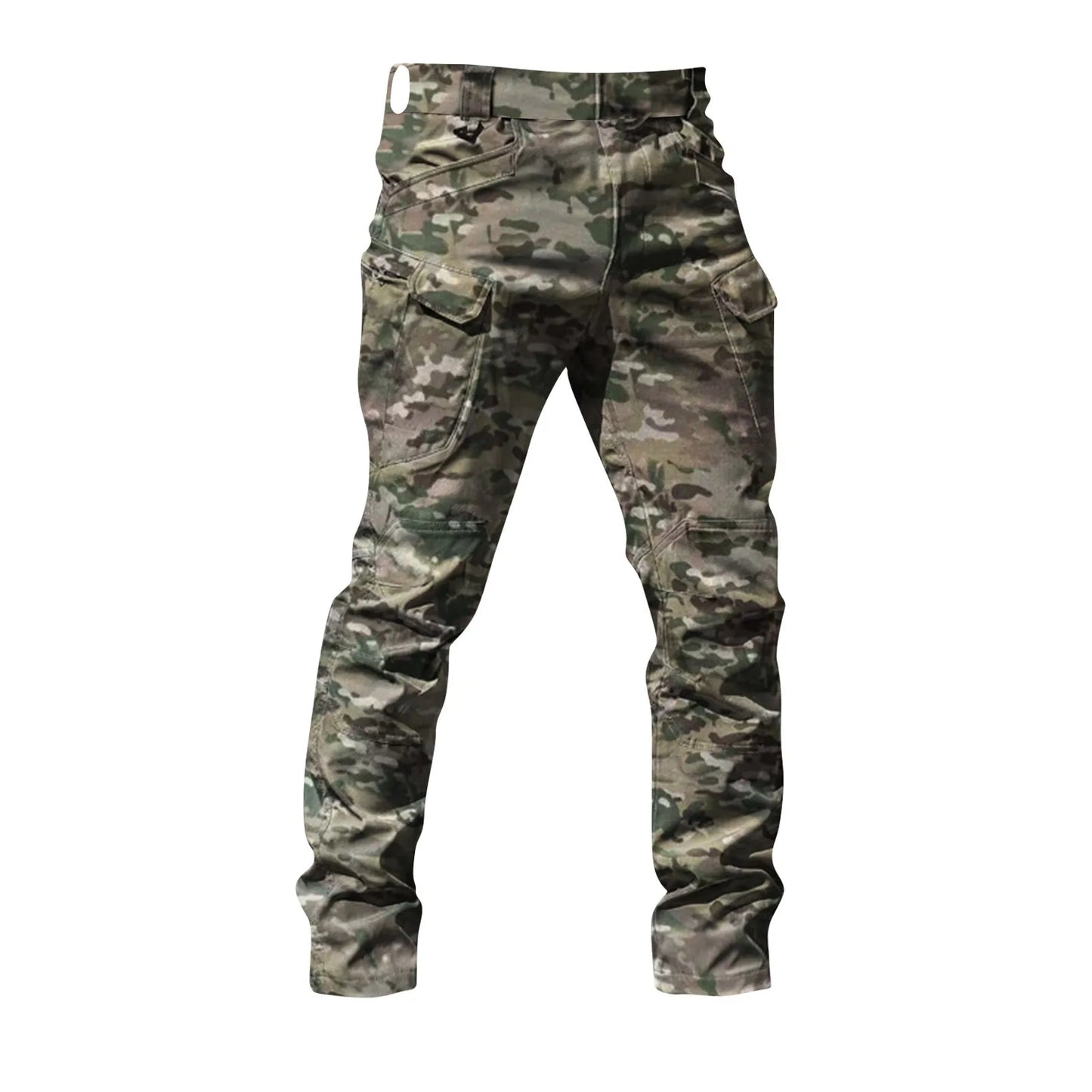 Men's Multi-Pocket Camo Cargo Pants – Tactical Overalls, 8 Colors, M-XXXL