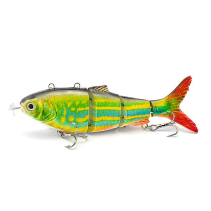 USB Rechargeable Electric Robotic Fishing Lure – 4-Segment Auto Swimbait, 90mm & 130mm