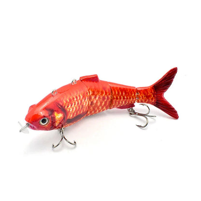 USB Rechargeable Electric Robotic Fishing Lure – 4-Segment Auto Swimbait, 90mm & 130mm