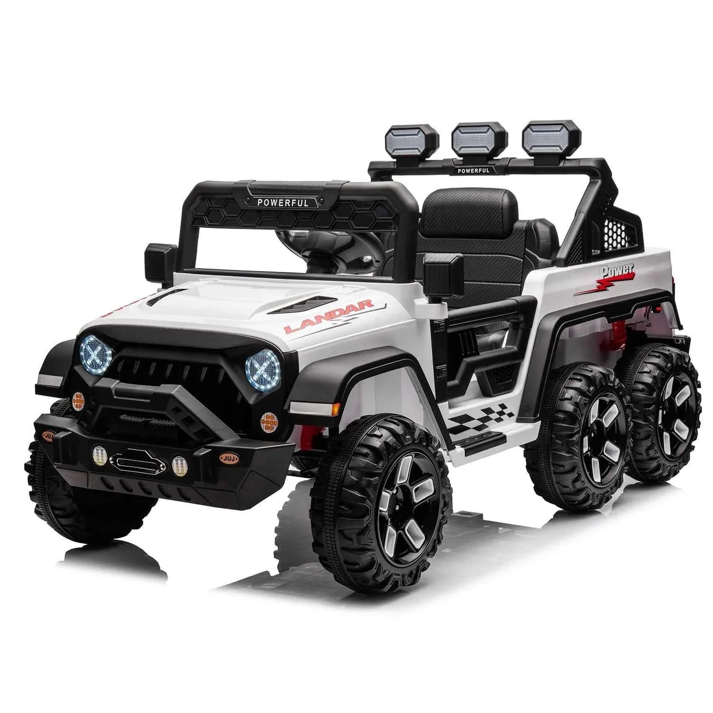 24V Power Wheels Ride on Car for Kids with Remote Control,6 Wheels, 4WD Switchable,Bluetooth, 3 Speeds,Electric Vehicles Battery