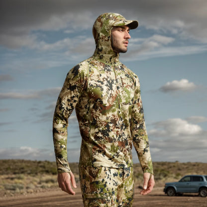 Camo Hunting Hoodie with Face Mask – Lightweight Pullover for Fishing & Outdoor Use