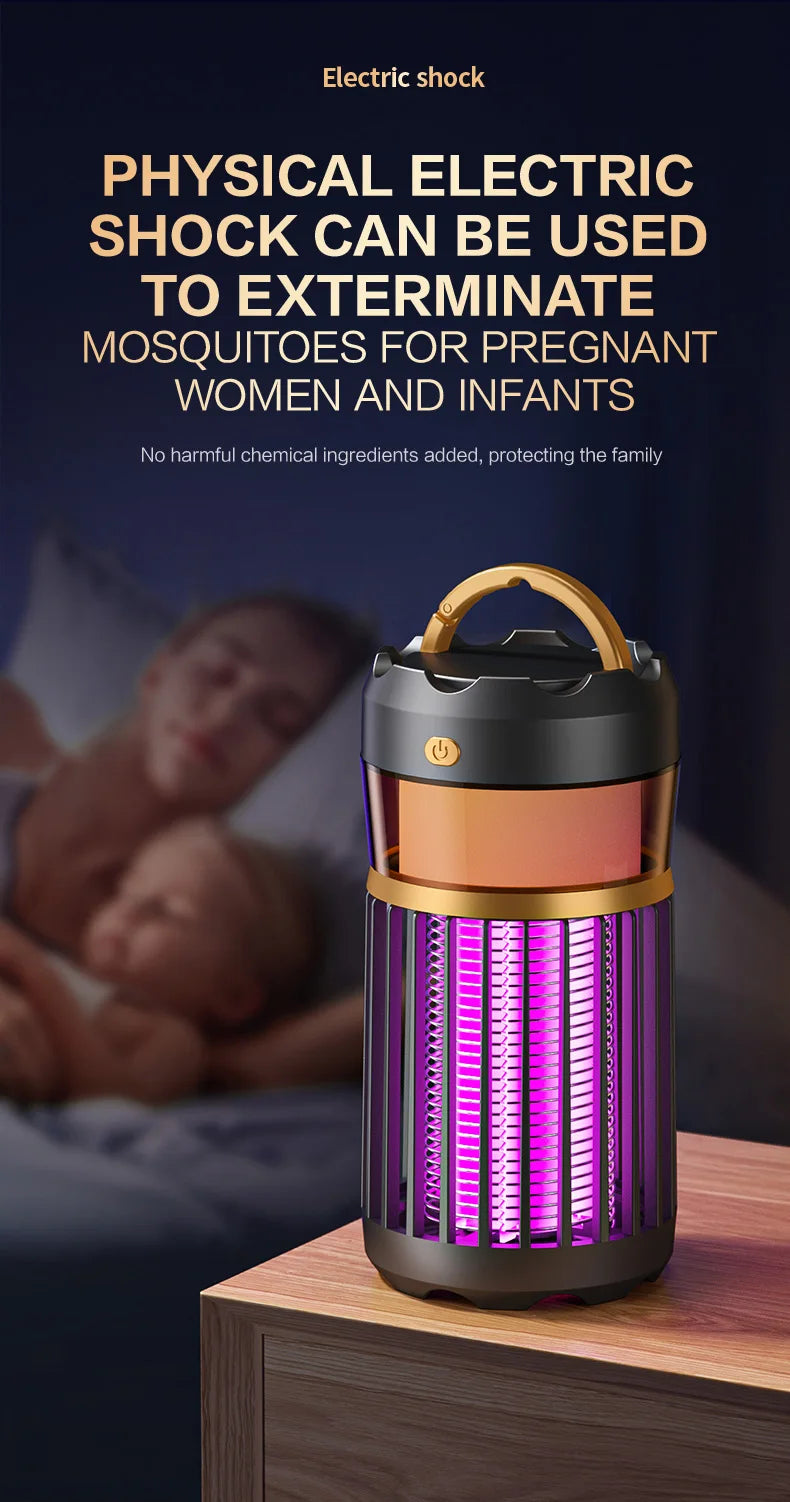 3-in-1 Mosquito Repellent Camping Lamp – Bug Zapper, Night Light & Insect Killer
