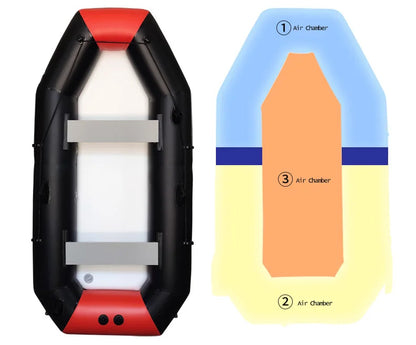 Inflatable Fishing Kayak – PVC Canoe Boat for 1–6 Persons (1.75–3.6m)