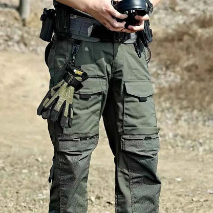 Men's Tactical Cargo Pants – Waterproof Multi-Pocket Outdoor Hiking Trousers