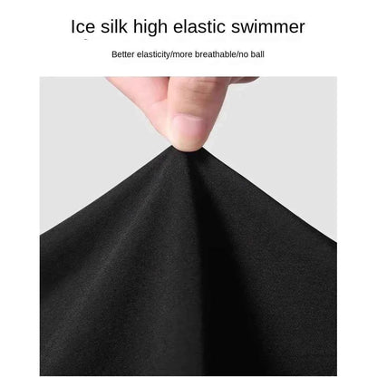 Men's Ice Silk Sun Protection Swim Top – Short Sleeve Summer Rashguard