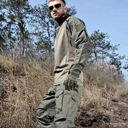 Men's Tactical Cargo Pants – Waterproof Multi-Pocket Outdoor Hiking Trousers