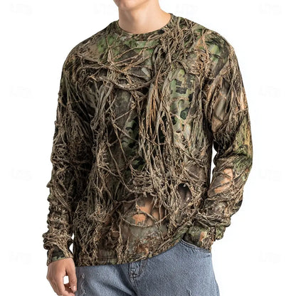 Men's 3D Camo Animal Print Long Sleeve Shirt – Outdoor Street Style
