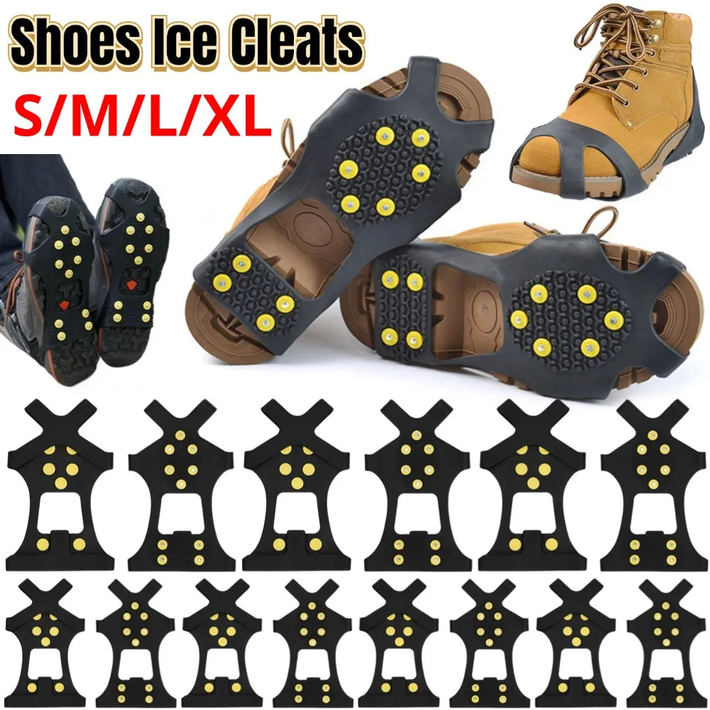 Ice & Snow Traction Cleats – Anti-Slip Crampon Spikes for Boots, Hiking & Winter Sports