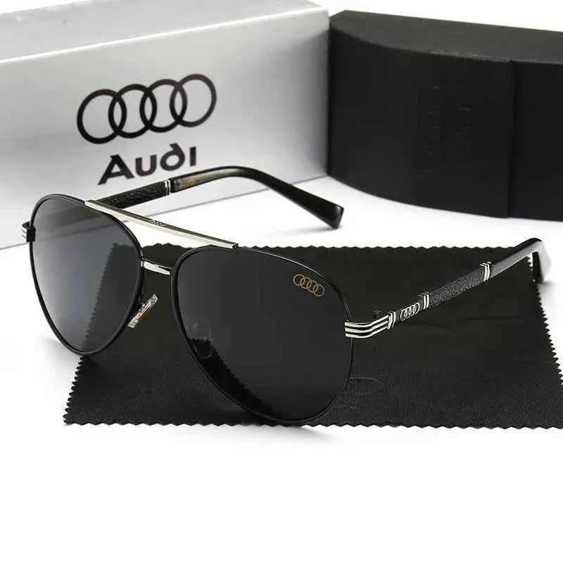 Audi UV400 Polarized AntiGlare Retro Flight Sunglasses Glasses for Motorcycle Classic FrogEye Outdoor Glasses Men Women 501