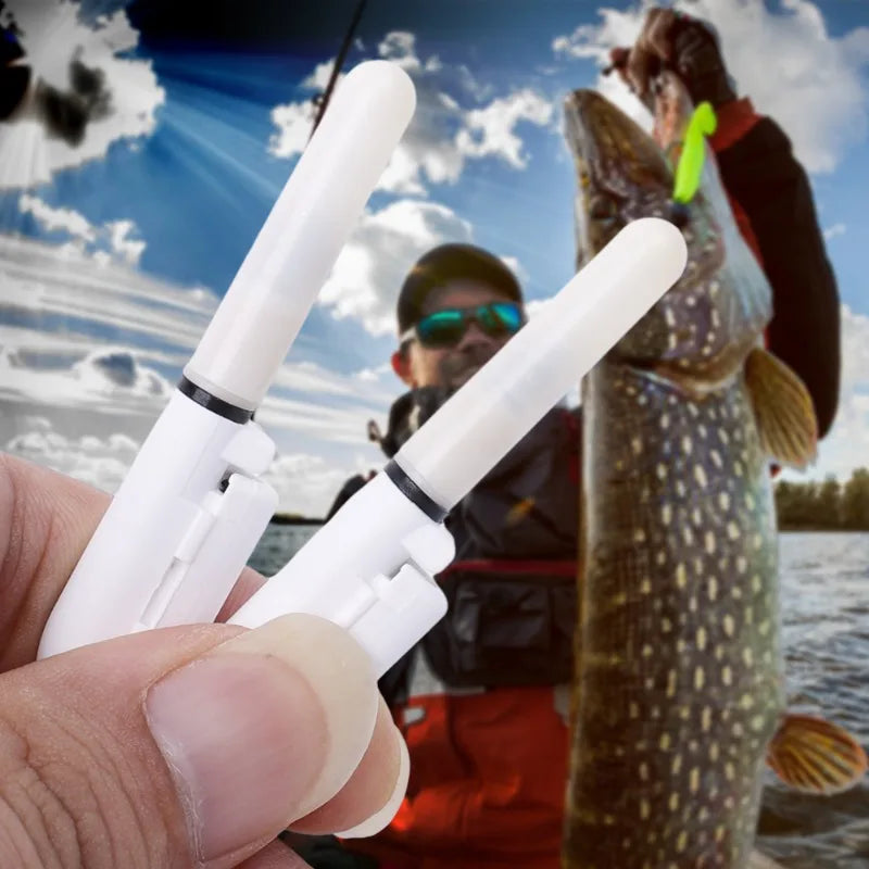 LED Snap-On Fishing Rod Bite Alarm Light – Night Fishing, Green/Red, 1–50 Pack