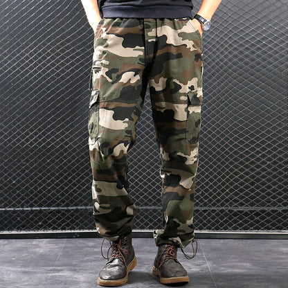 Men's Tactical Trousers Large Size Loose Casual Pants Running Overalls Men's Sweatpants Sports Hiking Outdoor Clothes Work Pants