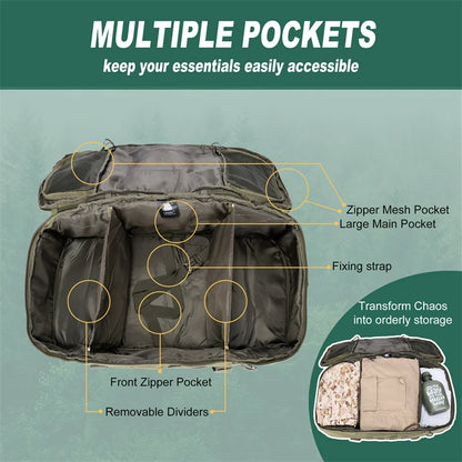 LQARMY Tactical Backpack – 30L 50L 80L Molle Hiking & Camping Duffel Bag