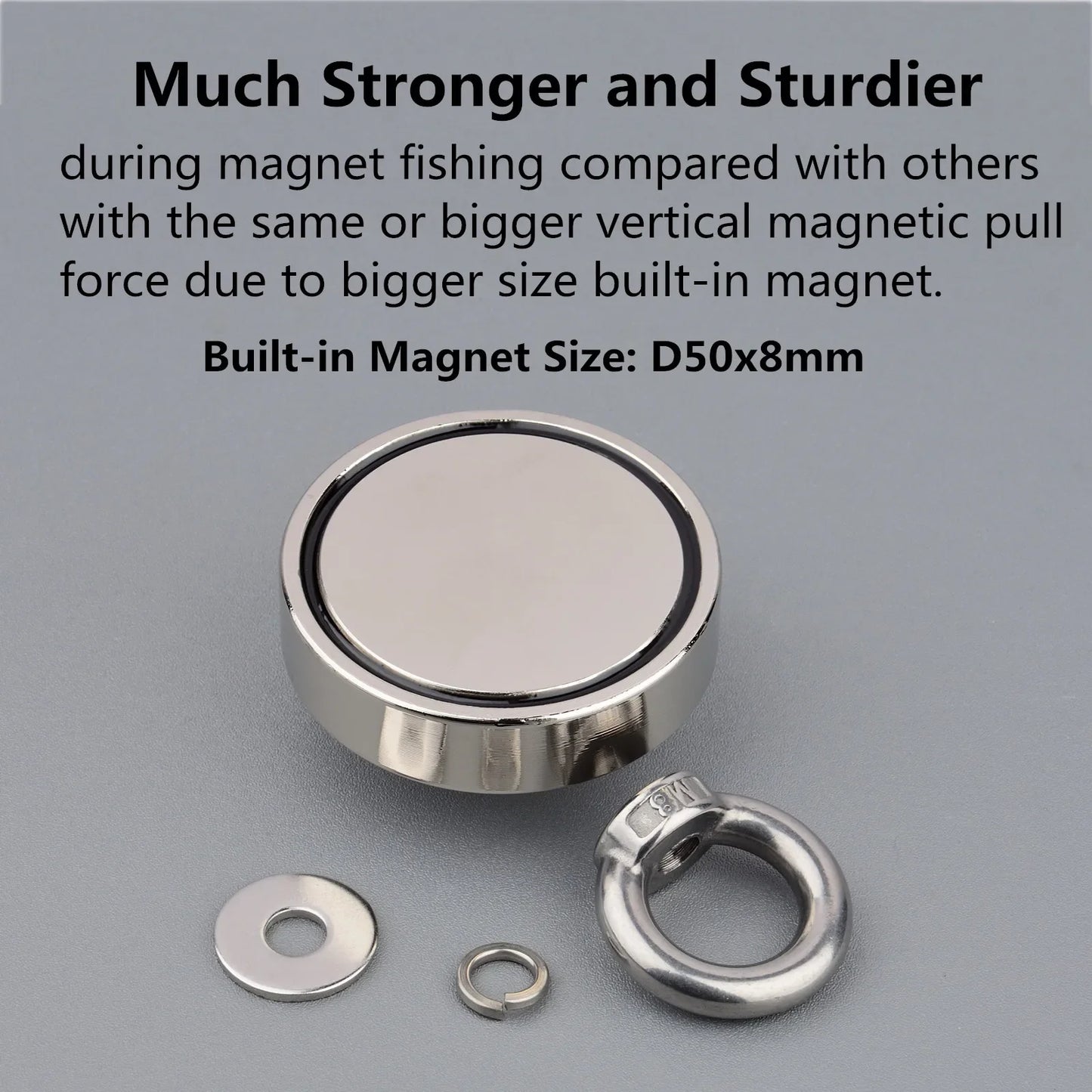 Neodymium Magnet Fishing Set – N52 Rare Earth Pot Magnet with Rope, 120KG or 200KG Pull