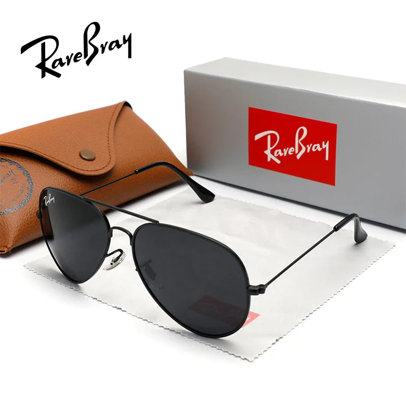 RareBray Pilot Polarized Sunglasses For Men Women Summer Driving Alloy Frame Sun Glasses Anti-reflection UV400 Oculos de sol