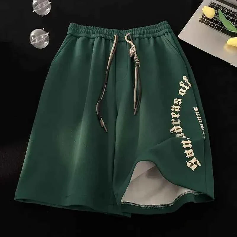 M-5XL Men Shorts Casual Short Pants Oversize Beach Shorts Retro Letters Print Sports shorts