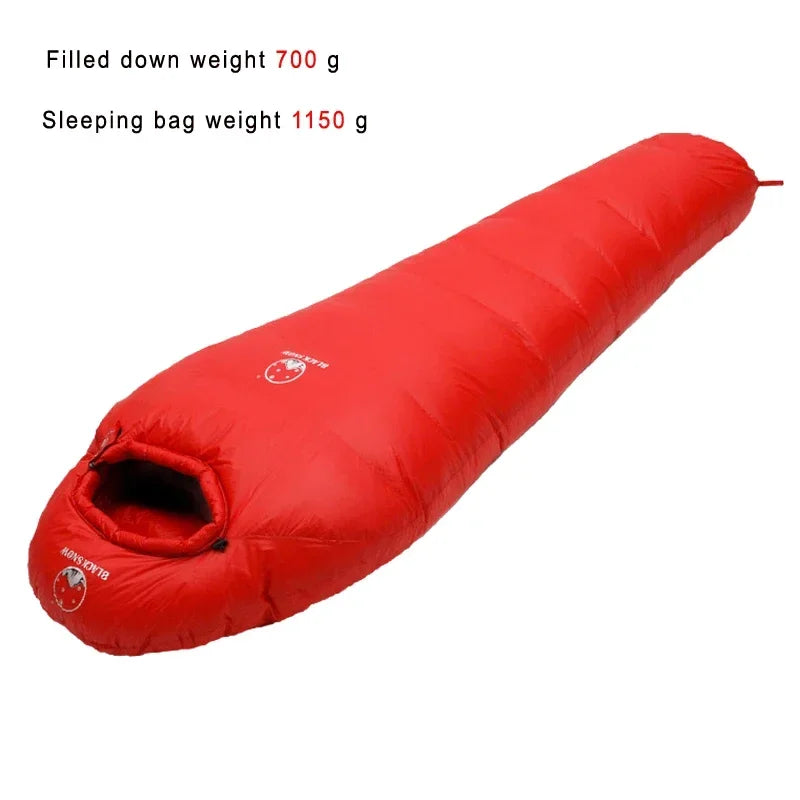 White Goose Down Mummy Sleeping Bag – 800 Fill Power, 4 Warmth Levels, Camping & Travel