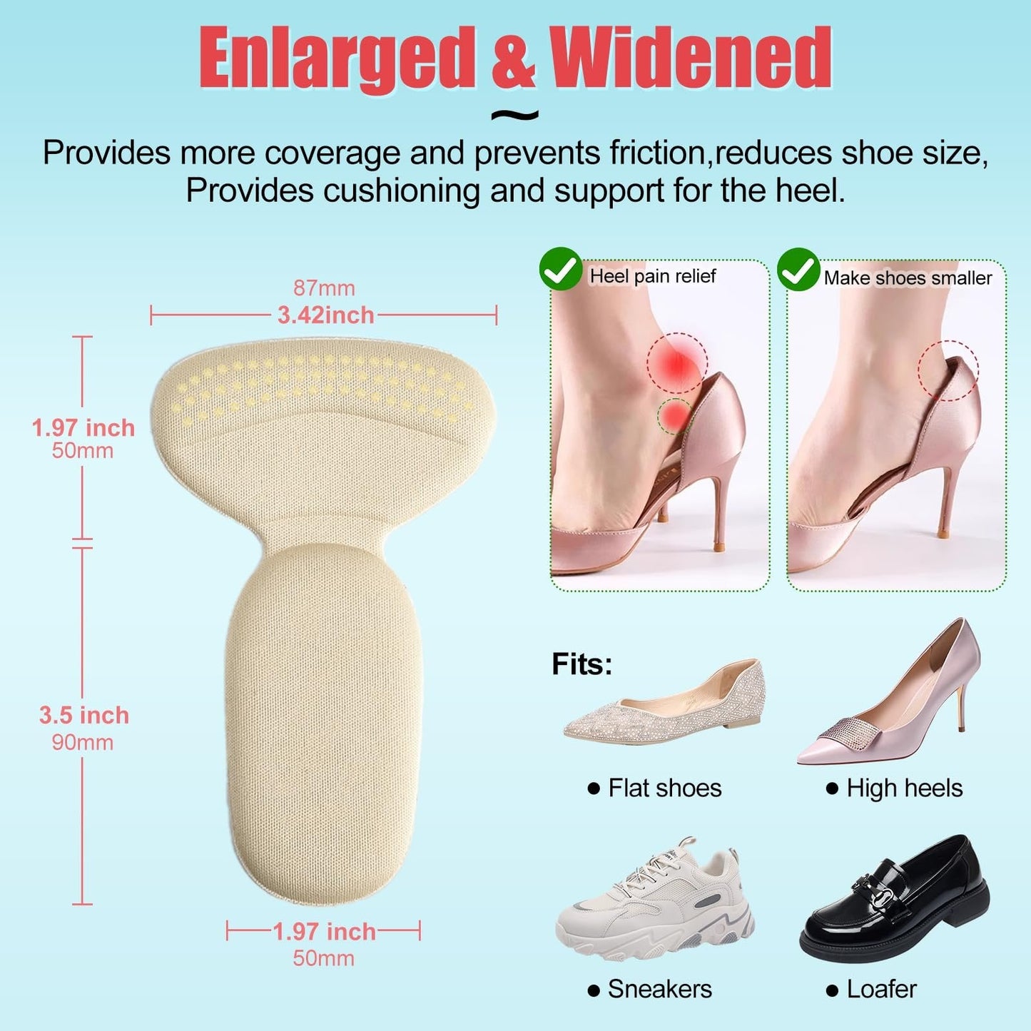 üòçAnti-slip Heel Liners Soft Cushion Heel Protector Pads for Women Men Shoes