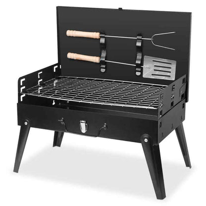 Portable Suitcase Charcoal BBQ Grill – Foldable Outdoor Grill