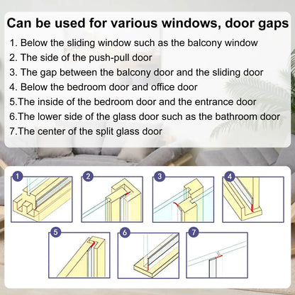 üå∏Door Weather Stripping, Self-Adhesive Draft Stopper Seal for Doors & Windows