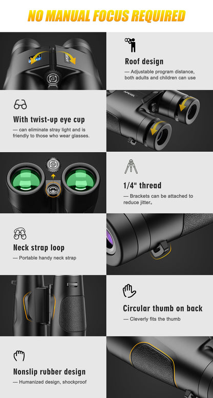10x42 Autofocus Binoculars – Civilian Telescope with 5.8° Field of View