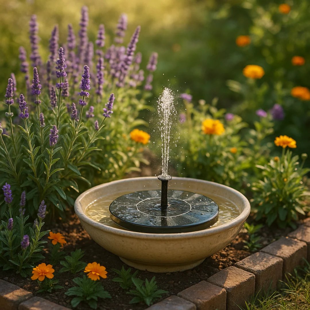 ‚òÄÔ∏è Solar-Powered Fountain ‚ú®Garden Oasis, No Wires No Hassleüí¶