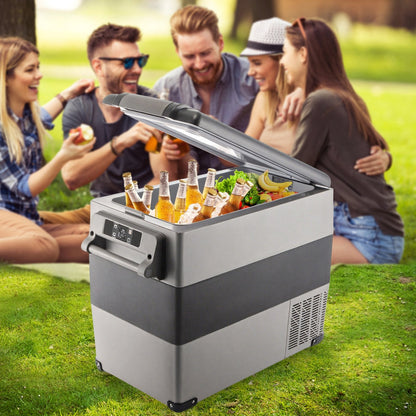 12V Portable Car Fridge Freezer 58QT | Dual Zone, App Control, RV & Camping