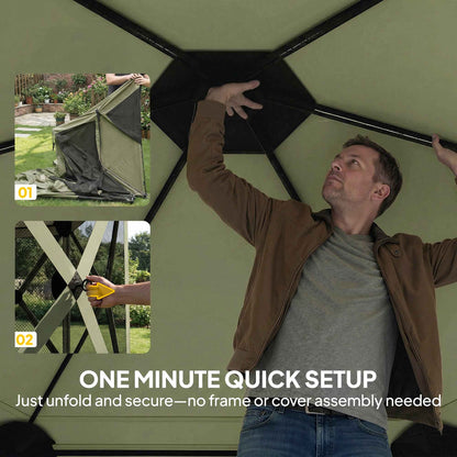 10x11ft Pop-Up Gazebo Screen Tent – UPF30+, Mesh Sides, 6-8 Person