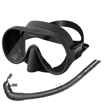 Large-Frame Anti-Fog Swim Goggles with Snorkel – Snorkeling Set