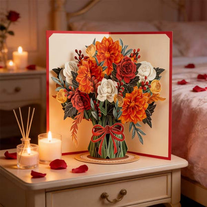 üíå Forever-Blooming 3D Flower Pop-Up Card‚Äì Personalized Love Message & Everlasting Bloom üéÅ
