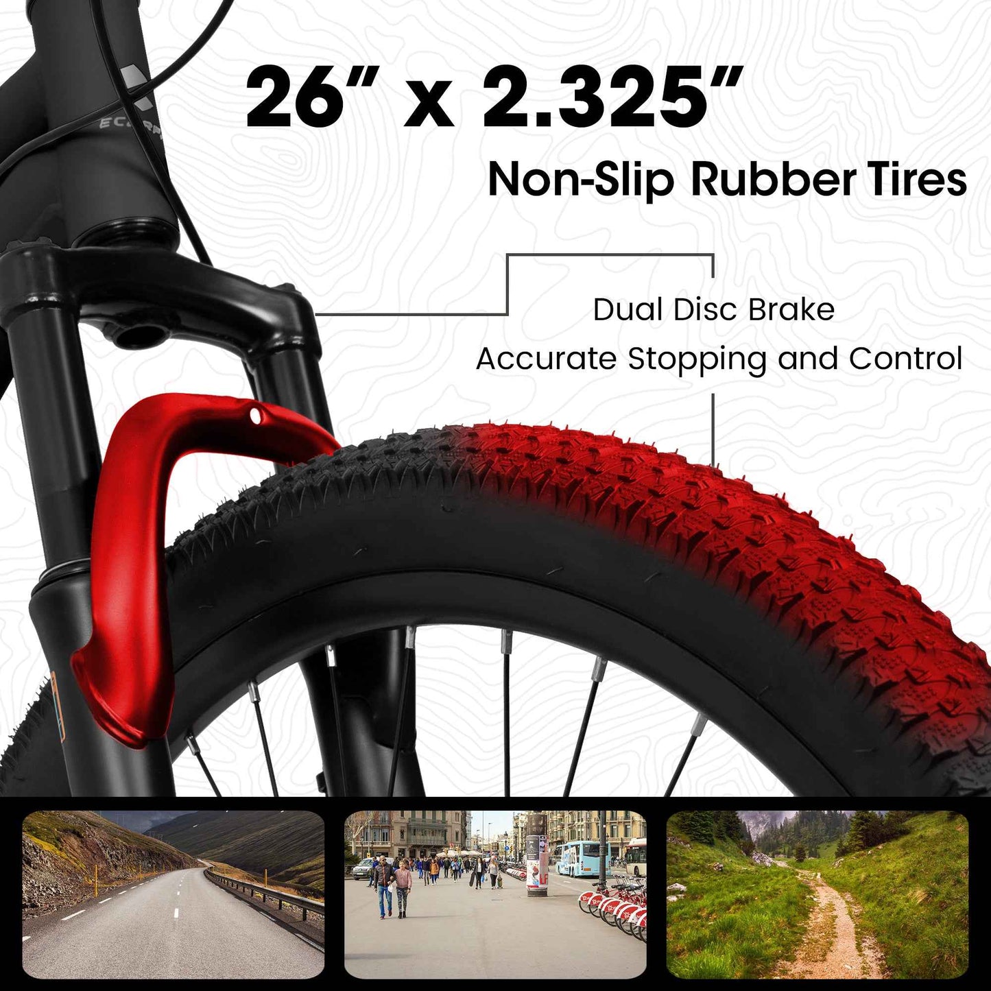 26" Adult Mountain Bike | 21-Speed, Dual Shock Absorption & Disc Brakes