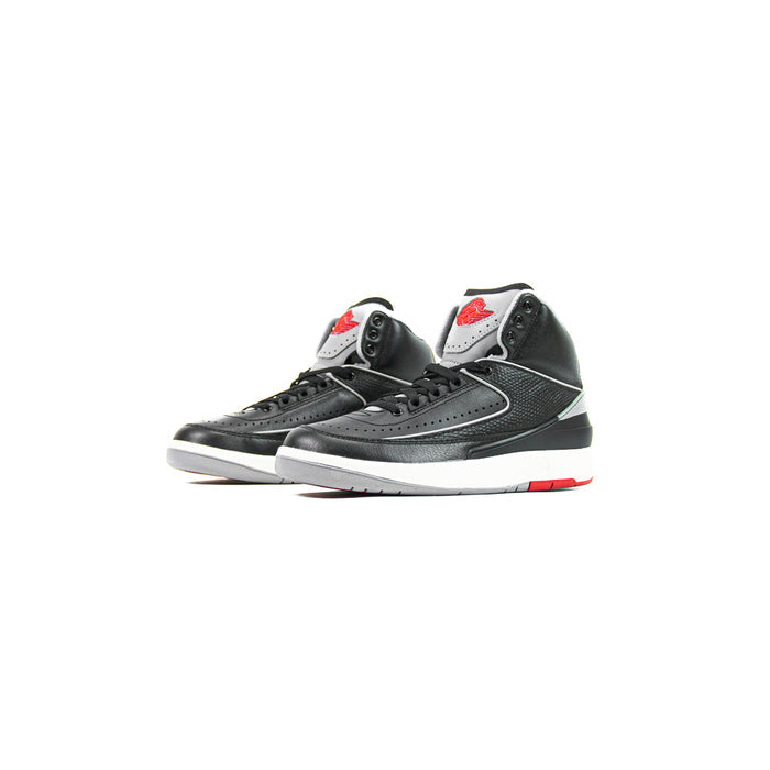Air Jordan 2 Retro GS (Black/Cement Grey-Fire Red)