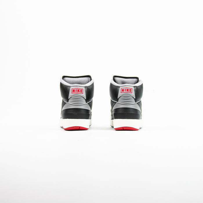 Air Jordan 2 Retro GS (Black/Cement Grey-Fire Red)