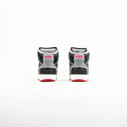 Air Jordan 2 Retro GS (Black/Cement Grey-Fire Red)