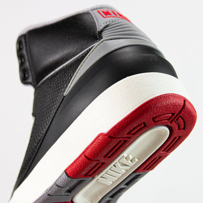 Air Jordan 2 Retro GS (Black/Cement Grey-Fire Red)
