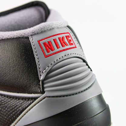 Air Jordan 2 Retro GS (Black/Cement Grey-Fire Red)