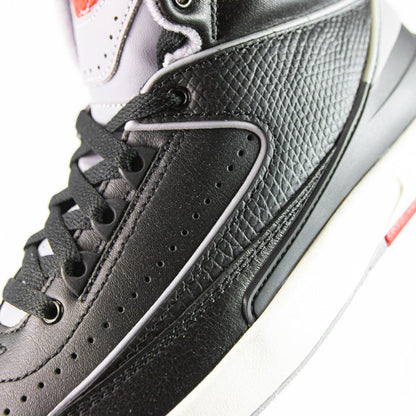 Air Jordan 2 Retro GS (Black/Cement Grey-Fire Red)